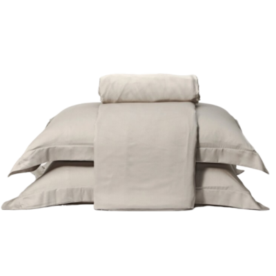 Jogo de cama bambu 300 fios - KING Bege