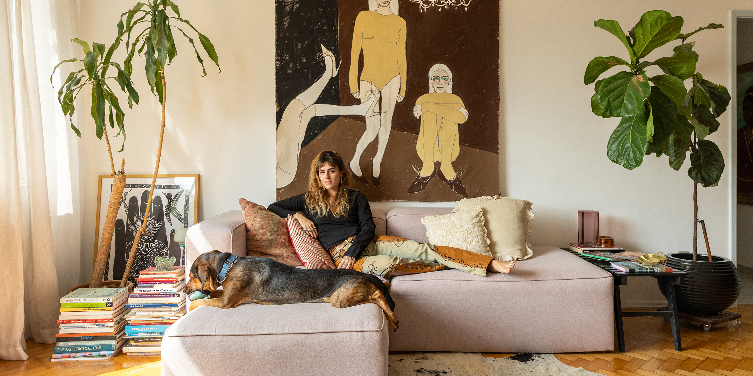 Apartamento da artista Lorena Moreira em Niterói no Histórias de Casa