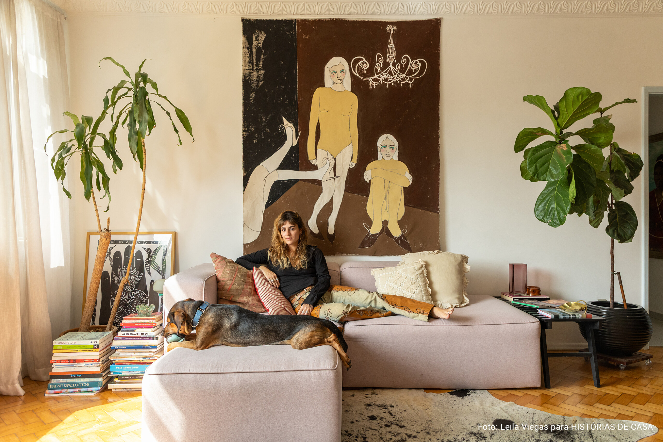 Apartamento da artista Lorena Moreira em Niterói no Histórias de Casa