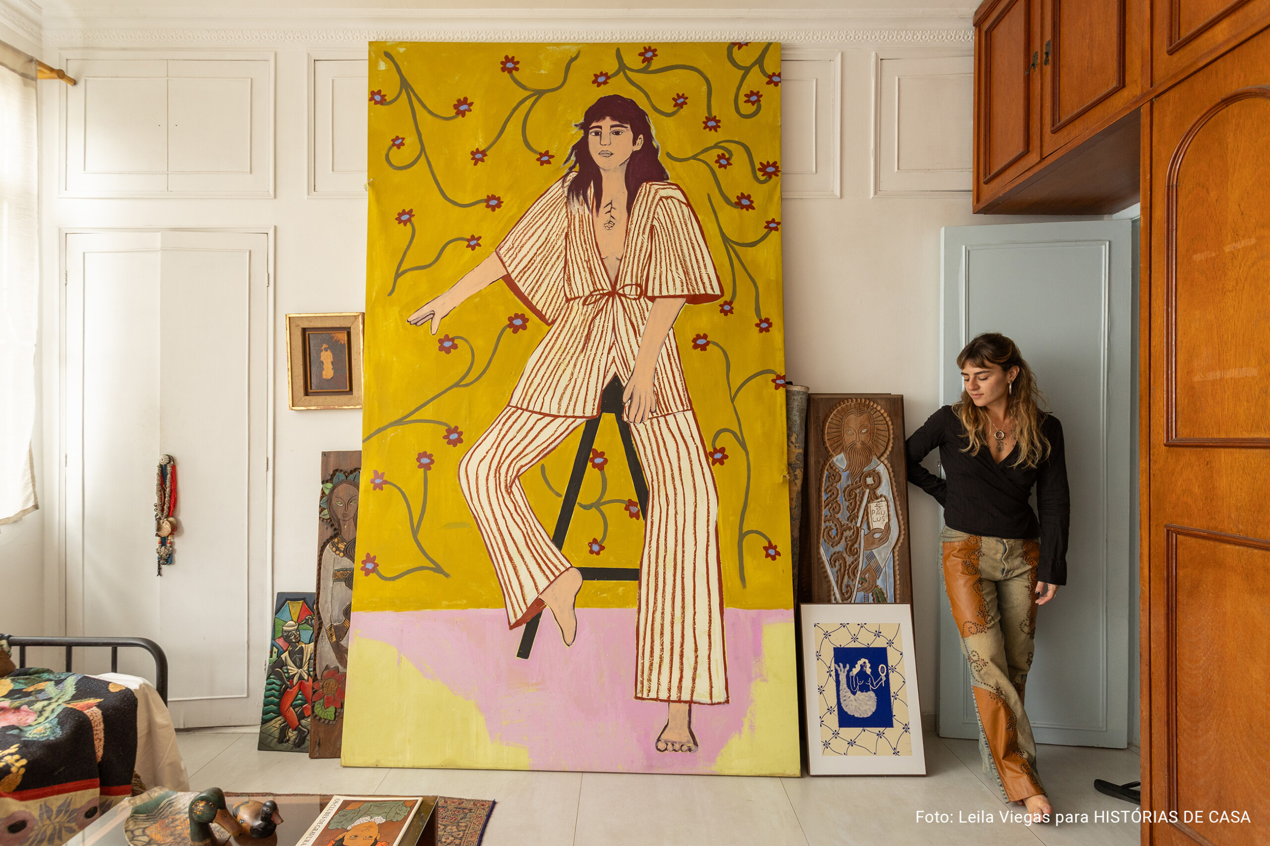 Apartamento da artista Lorena Moreira em Niterói no Histórias de Casa