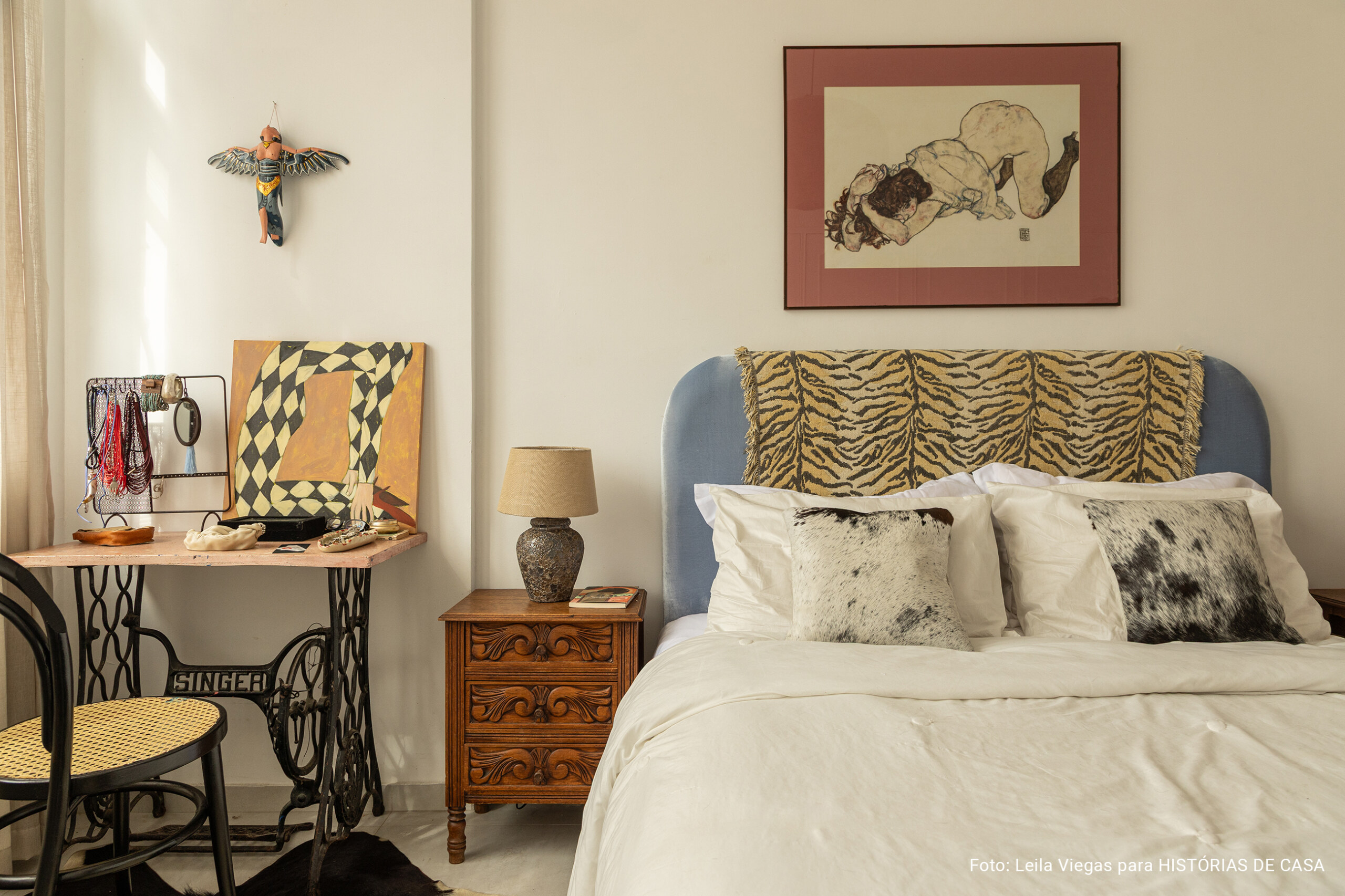 Apartamento da artista Lorena Moreira em Niterói no Histórias de Casa