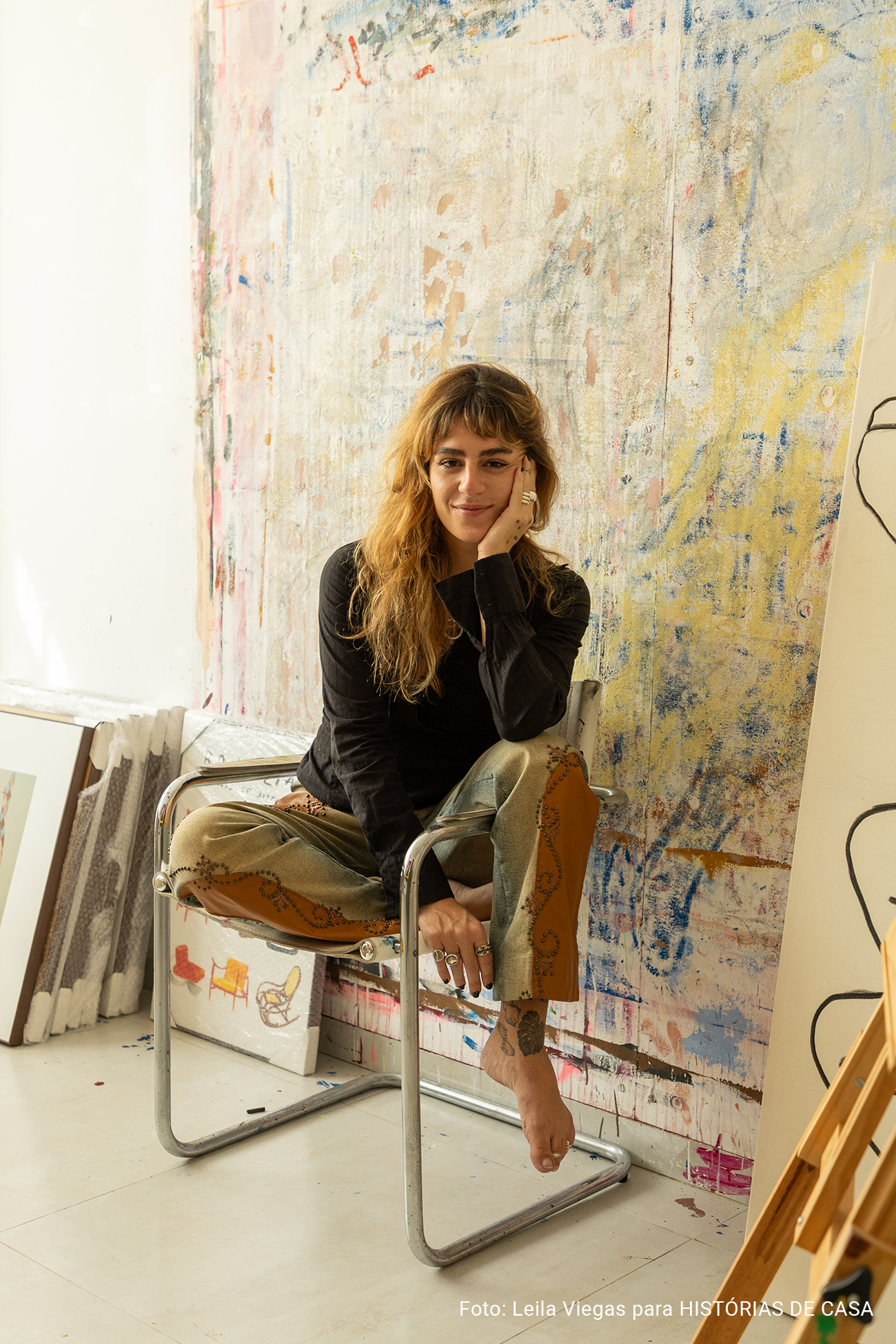 Apartamento da artista Lorena Moreira em Niterói no Histórias de Casa